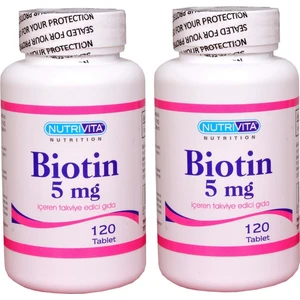 Nutrivita Nutrition Biotin 5 Mg 120 Tablet 2 Adet