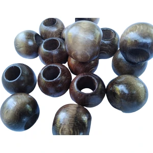 16 mm Ahşap Boncuk - 100 gram ( Kahverengi )