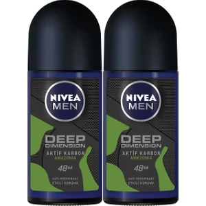 Nıvea Men Deep Dimension Amazonia Deodorant Roll-On 50 ml 2'li