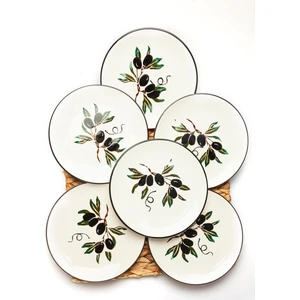 Mart Home Olive Yuvarlak 6'lı Pasta Tabağı
