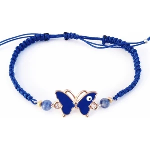 Funny Takı Lacivert Nazar Boncuklu Kelebek Bileklik