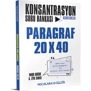 Hocalara Geldik Konsantrasyon Soru Bankası / Paragraf - Onur Soğuk