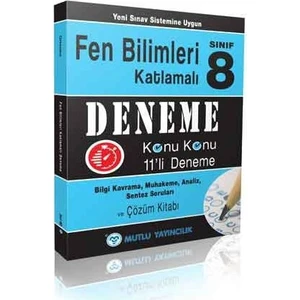 Mutlu Yayıncılık Fen Bilimleri Katlamalı 8. Sınıf Deneme