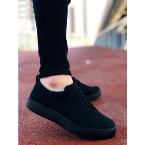 BOA-BA0104 Bağcıklı  Nubuk Siyah Spor Klasik Erkek Ayakkabı