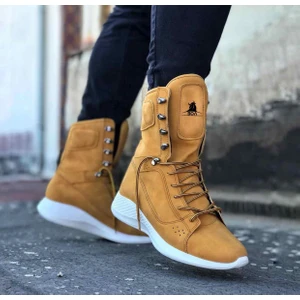 BOA-BA0600 Bağcıklı Camel Sarı Boksör Unisex Spor Postal Bot