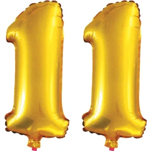As Balon 11 Yaş Sayı Folyo Balon Altın 90 cm