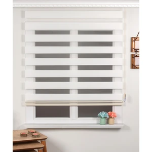 Düz Beyaz Zebra Perde Etek Dilimsiz 140 x 260