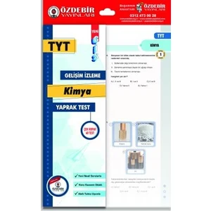 Özde Bir Yayınları  TYT Kimya Gis Yaprak Test