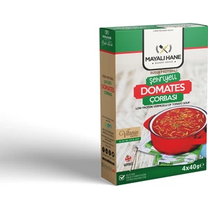 Mayalı Hane Düşük Proteinli Şehriyeli Domates Çorbası 4 x 40 gr