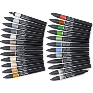 Winsor & Newton Promarker Set Wallet Mimari Tonlar 24'lü
