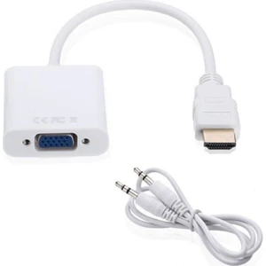 HDMI To VGA Kablo Çevirici Ses Çıkışlı