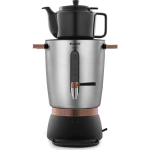 Se 9035 I Inox - Gri Porselen Demlik Semaver