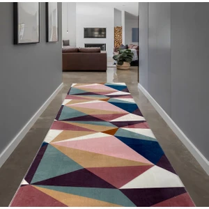 Kaymaz Dod Taban Yıkanabilir 120 x 270 cm Desen 050 Pudra Kesme Yolluk Halı