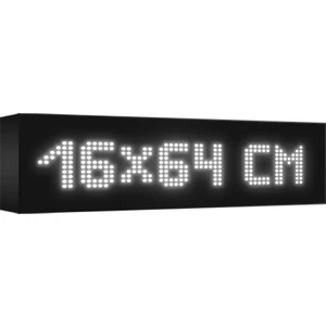Depo Tabela Reklam Beyaz Kayan Yazı LED Tabela 16 x 64 cm Çift Taraflı