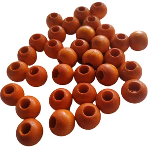 10 mm Ahşap Boncuk - 100  ( ort 250 / 300 Adet )