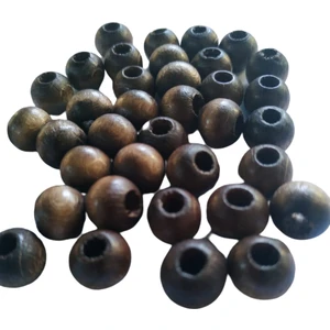 10 mm Renkli Ahşap Boncuk 100 g  ( ort 250 / 300 Adet )