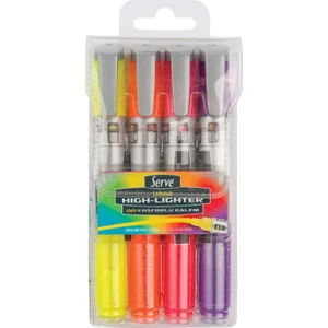 Liquid Highliter Sıvı Mürekkepli Fosforlu Kalem 4 Renk Set