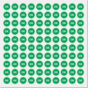 Ufuk Çizgisi Ok Sticker Etiket 100'lü  Çap:12 mm