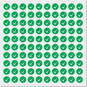 Ufuk Çizgisi Kontrol Sticker Etiketi Paraf 100'lü Tek Etiket  15 mm
