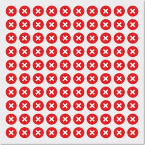Ufuk Çizgisi Kontrol Sticker Etiketi x 100'lü Tek Etiket  15 mm