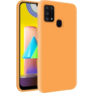 Kzy Samsung Galaxy A21S Içi Kadife Soft Silikon Kılıf - Turuncu