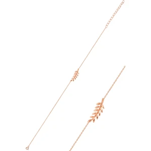 Söğütlü Silver Gümüş Rose Yaprak Bileklik