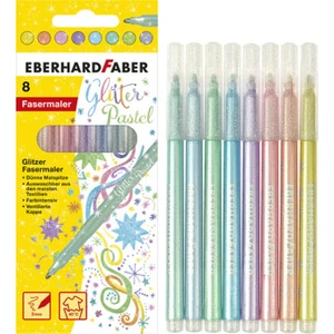 Eberhard Faber Glitter Pastel Simli Keçeli Boya Kalemi Seti 8 Renk