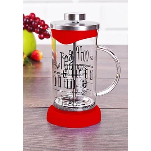 French Press Bitki Çayı Demliği Kırmızı 350 ml