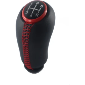 Renault Clio 3 Deri Kaplama Kırmızı Çerçeve Vites Topuzu