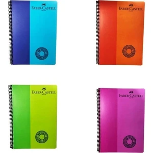 Bicolor Spiralli Defter 60 Yaprak Kareli 4'lü