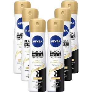 Invisible Black&white Ipeksi Pürüzsüzlük 150 ml Kadın Deodorant Sprey*6 Adet Avantajlı Paket