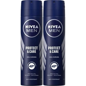Protect&care Sprey Deodorant 150 ml Erkek 2'li Avantaj Paketi