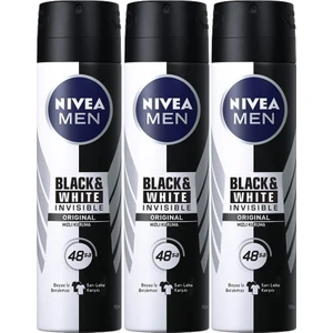 Invisible Black&white Power Sprey Deodorant 150ML Erkek 3 Lü Set