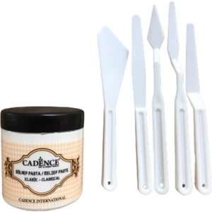 Klasik Rölyef Pasta 250 ml + Plastik Spatula Set