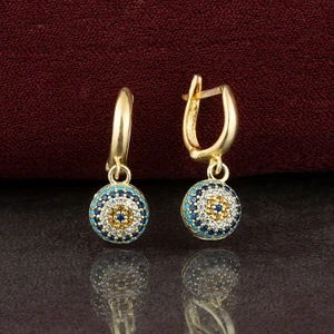 Else Silver Gümüş 925 Ayar Nazar Küpe