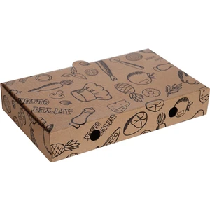 Kuzeykutu Mix Baskılı Küçük Pide Kutusu 23 x 14 x 4 cm 100 Adet