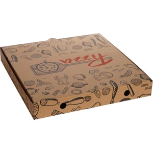 Kuzeykutu Mix Baskılı Pizza Kutusu 22 x 22 x 4 cm 100 Adet