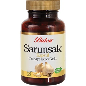 Sarımsak Kapsül Takviye Edici Gıda 375 mg 100 Kapsül