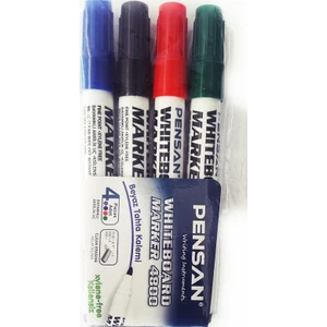 PENSAN BEYAZ TAHTA KALEMİ 4800-1 YUV.UÇ 4 LÜ SET