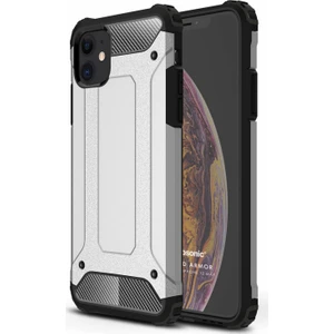 Apple iPhone 12 Mini Kılıf Rugged Armor Gümüş