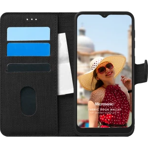 General Mobile GM 10 Kılıf Fabric Book Wallet Siyah