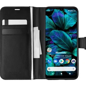 General Mobile GM 20 Kılıf Delux Leather Wallet Siyah