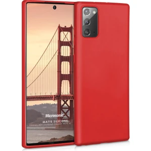 Matte Silikon Samsung Galaxy Note 20 Kılıf Kırmızı