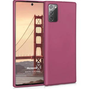 Matte Silikon Samsung Galaxy Note 20 Kılıf Mor