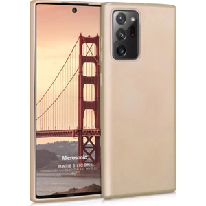 Matte Silikon Samsung Galaxy Note 20 Ultra Kılıf Gold