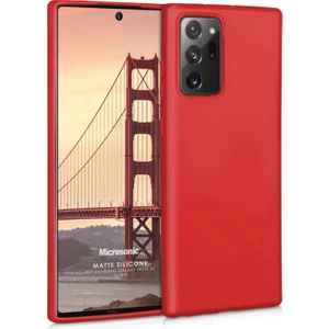 Matte Silikon Samsung Galaxy Note 20 Ultra Kılıf Kırmızı