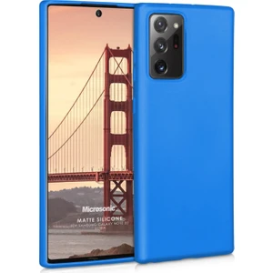Matte Silikon Samsung Galaxy Note 20 Ultra Kılıf Mavi