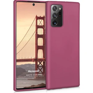 Matte Silikon Samsung Galaxy Note 20 Ultra Kılıf Mor