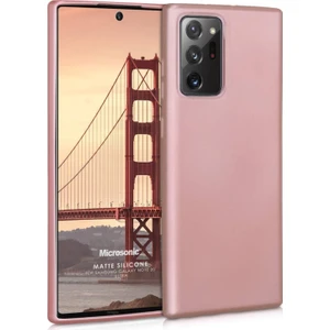 Matte Silikon Samsung Galaxy Note 20 Ultra Kılıf Rose Gold