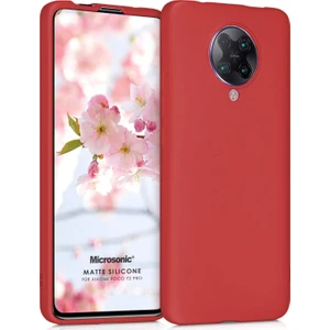 Matte Silikon Xiaomi Poco F2 Pro Kılıf Kırmızı
